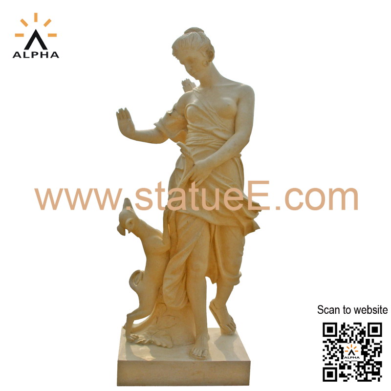 Marble Diana statue